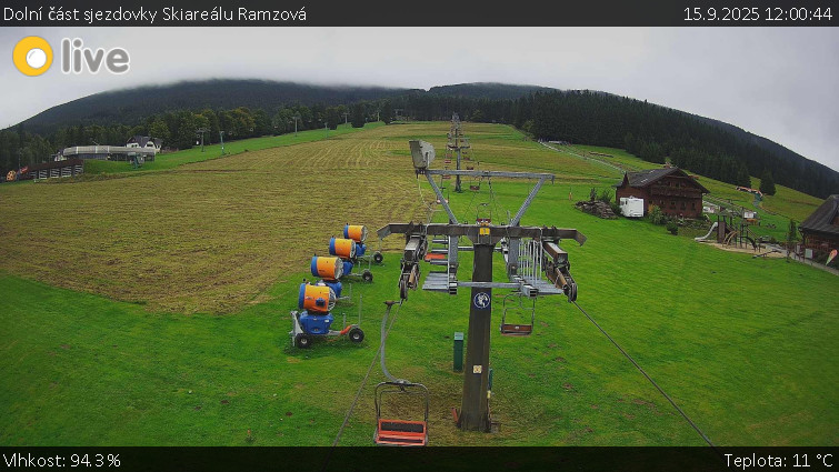 Horské atrakce Ramzová - Dolní část sjezdovky Skiareálu Ramzová - 15.9.2025 v 12:00 Horské atrakce Ramzová - Dolní část sjezdovky Skiareálu Ramzová - 15.9.2025 v 12:00