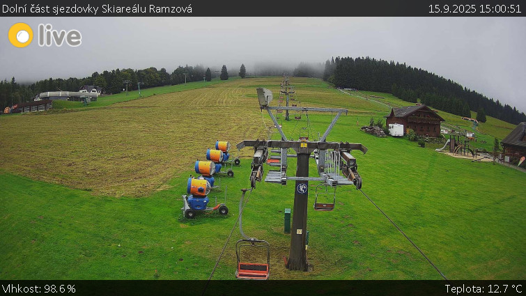 Horské atrakce Ramzová - Dolní část sjezdovky Skiareálu Ramzová - 15.9.2025 v 15:00