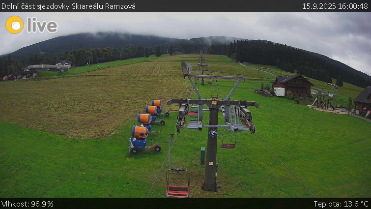 Horské atrakce Ramzová - Dolní část sjezdovky Skiareálu Ramzová - 15.9.2025 v 16:00 Horské atrakce Ramzová - Dolní část sjezdovky Skiareálu Ramzová - 15.9.2025 v 16:00