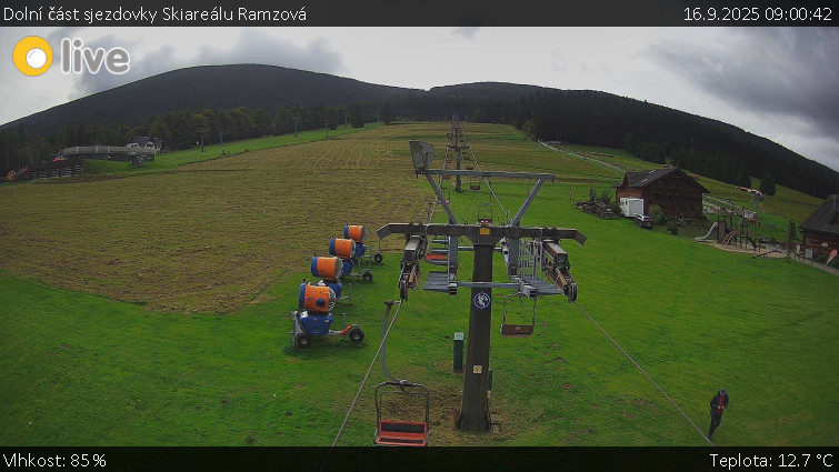 Horské atrakce Ramzová - Dolní část sjezdovky Skiareálu Ramzová - 16.9.2025 v 09:00