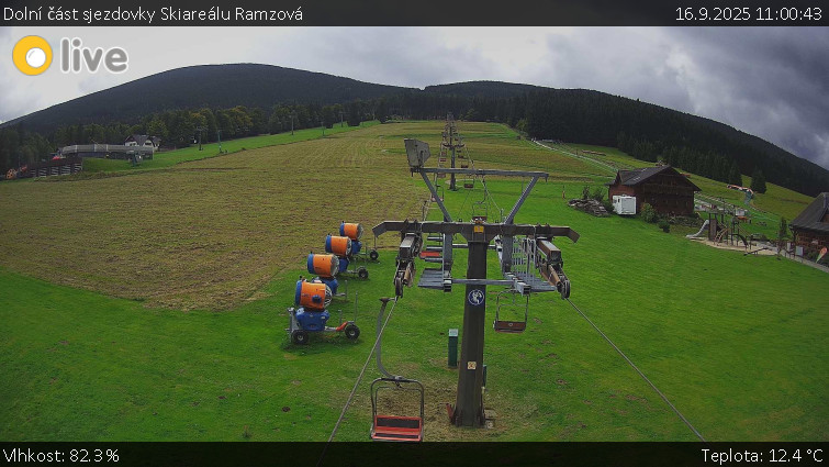 Horské atrakce Ramzová - Dolní část sjezdovky Skiareálu Ramzová - 16.9.2025 v 11:00