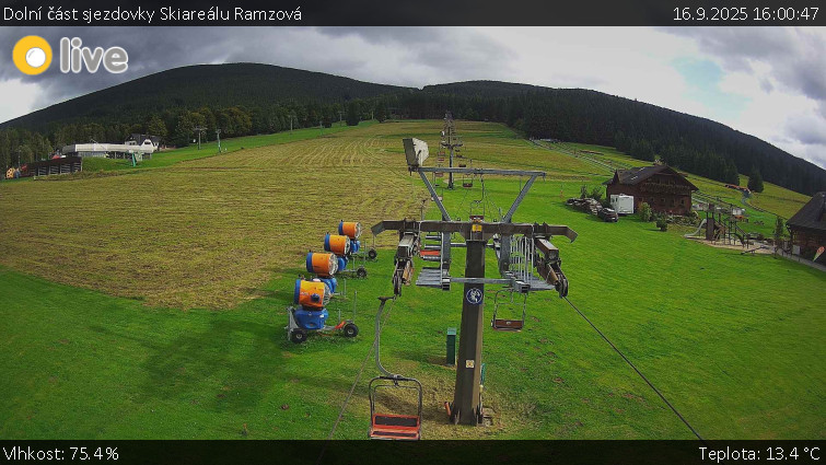 Horské atrakce Ramzová - Dolní část sjezdovky Skiareálu Ramzová - 16.9.2025 v 16:00