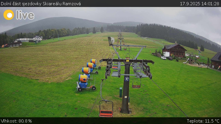 Horské atrakce Ramzová - Dolní část sjezdovky Skiareálu Ramzová - 17.9.2025 v 14:01