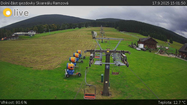 Horské atrakce Ramzová - Dolní část sjezdovky Skiareálu Ramzová - 17.9.2025 v 15:01