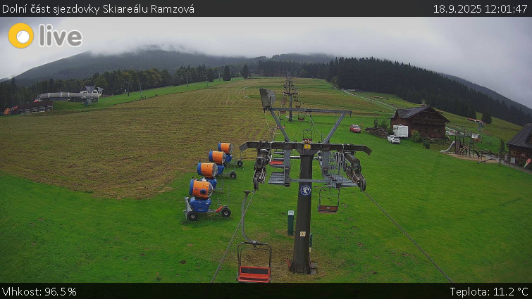 Horské atrakce Ramzová - Dolní část sjezdovky Skiareálu Ramzová - 18.9.2025 v 12:01