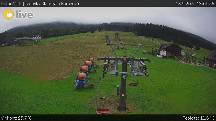Horské atrakce Ramzová - Dolní část sjezdovky Skiareálu Ramzová - 18.9.2025 v 13:01
