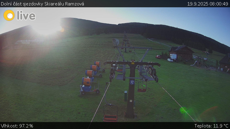 Horské atrakce Ramzová - Dolní část sjezdovky Skiareálu Ramzová - 19.9.2025 v 08:00