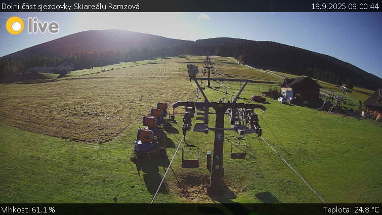 Horské atrakce Ramzová - Dolní část sjezdovky Skiareálu Ramzová - 19.9.2025 v 09:00