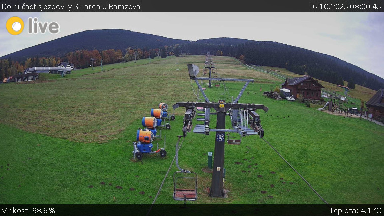 Horské atrakce Ramzová - Dolní část sjezdovky Skiareálu Ramzová - 16.10.2025 v 08:00 Horské atrakce Ramzová - Dolní část sjezdovky Skiareálu Ramzová - 16.10.2025 v 08:00