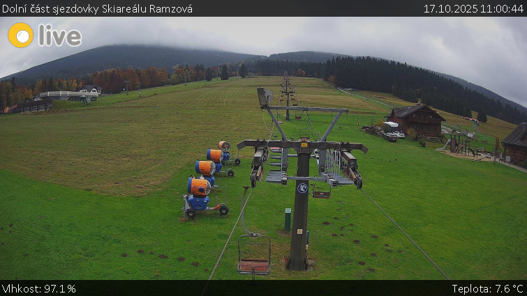 Horské atrakce Ramzová - Dolní část sjezdovky Skiareálu Ramzová - 17.10.2025 v 11:00 Horské atrakce Ramzová - Dolní část sjezdovky Skiareálu Ramzová - 17.10.2025 v 11:00