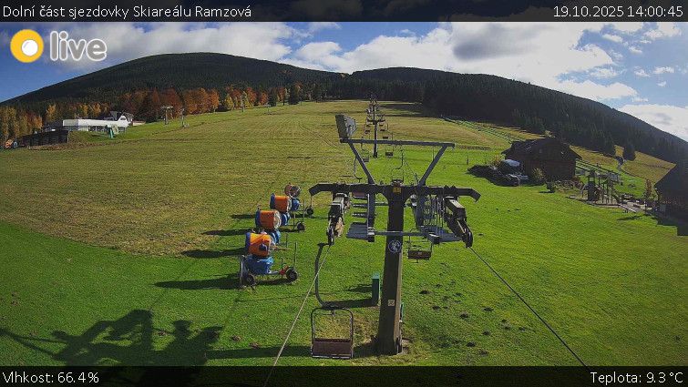 Horské atrakce Ramzová - Dolní část sjezdovky Skiareálu Ramzová - 19.10.2025 v 14:00 Horské atrakce Ramzová - Dolní část sjezdovky Skiareálu Ramzová - 19.10.2025 v 14:00