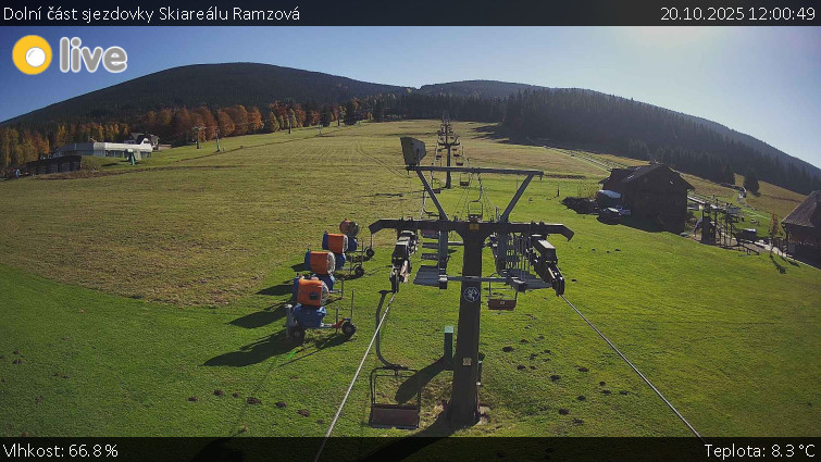 Horské atrakce Ramzová - Dolní část sjezdovky Skiareálu Ramzová - 20.10.2025 v 12:00 Horské atrakce Ramzová - Dolní část sjezdovky Skiareálu Ramzová - 20.10.2025 v 12:00