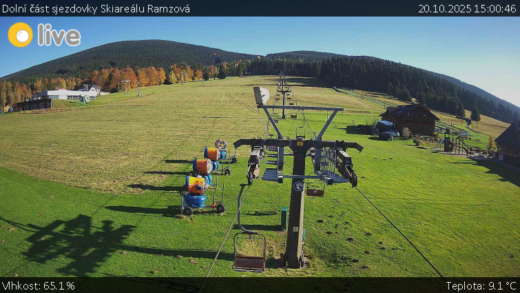 Horské atrakce Ramzová - Dolní část sjezdovky Skiareálu Ramzová - 20.10.2025 v 15:00 Horské atrakce Ramzová - Dolní část sjezdovky Skiareálu Ramzová - 20.10.2025 v 15:00