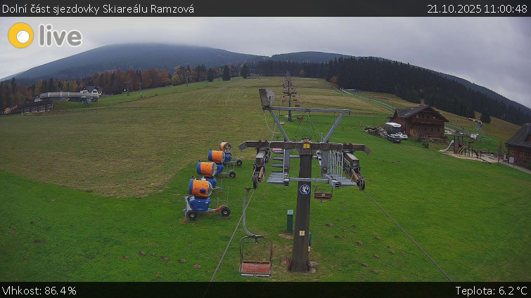 Horské atrakce Ramzová - Dolní část sjezdovky Skiareálu Ramzová - 21.10.2025 v 11:00 Horské atrakce Ramzová - Dolní část sjezdovky Skiareálu Ramzová - 21.10.2025 v 11:00