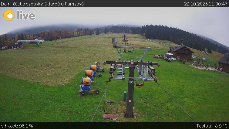 Horské atrakce Ramzová - Dolní část sjezdovky Skiareálu Ramzová - 22.10.2025 v 11:00 Horské atrakce Ramzová - Dolní část sjezdovky Skiareálu Ramzová - 22.10.2025 v 11:00