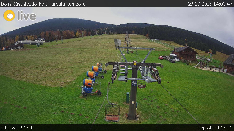 Horské atrakce Ramzová - Dolní část sjezdovky Skiareálu Ramzová - 23.10.2025 v 14:00 Horské atrakce Ramzová - Dolní část sjezdovky Skiareálu Ramzová - 23.10.2025 v 14:00