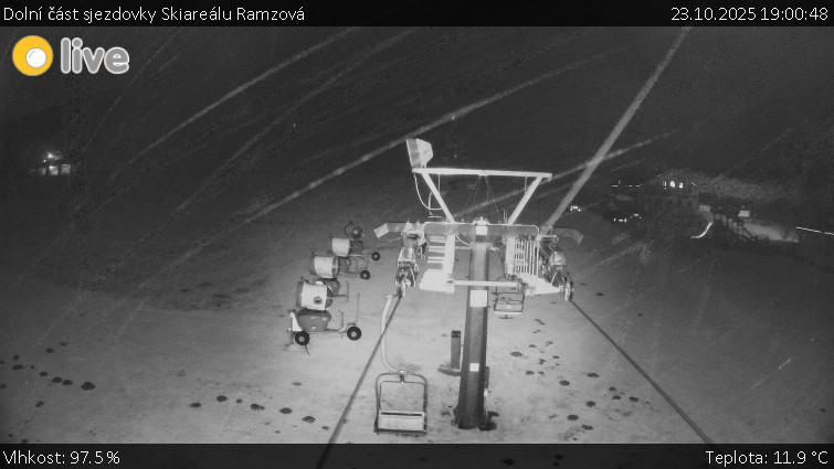 Horské atrakce Ramzová - Dolní část sjezdovky Skiareálu Ramzová - 23.10.2025 v 19:00 Horské atrakce Ramzová - Dolní část sjezdovky Skiareálu Ramzová - 23.10.2025 v 19:00