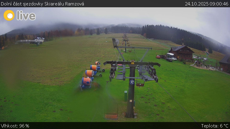 Horské atrakce Ramzová - Dolní část sjezdovky Skiareálu Ramzová - 24.10.2025 v 09:00 Horské atrakce Ramzová - Dolní část sjezdovky Skiareálu Ramzová - 24.10.2025 v 09:00