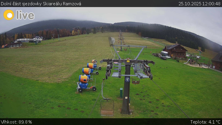 Horské atrakce Ramzová - Dolní část sjezdovky Skiareálu Ramzová - 25.10.2025 v 12:00 Horské atrakce Ramzová - Dolní část sjezdovky Skiareálu Ramzová - 25.10.2025 v 12:00