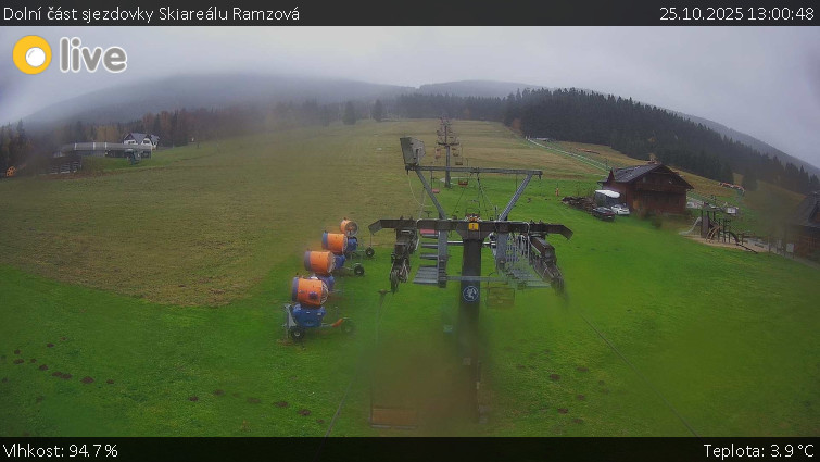 Horské atrakce Ramzová - Dolní část sjezdovky Skiareálu Ramzová - 25.10.2025 v 13:00 Horské atrakce Ramzová - Dolní část sjezdovky Skiareálu Ramzová - 25.10.2025 v 13:00