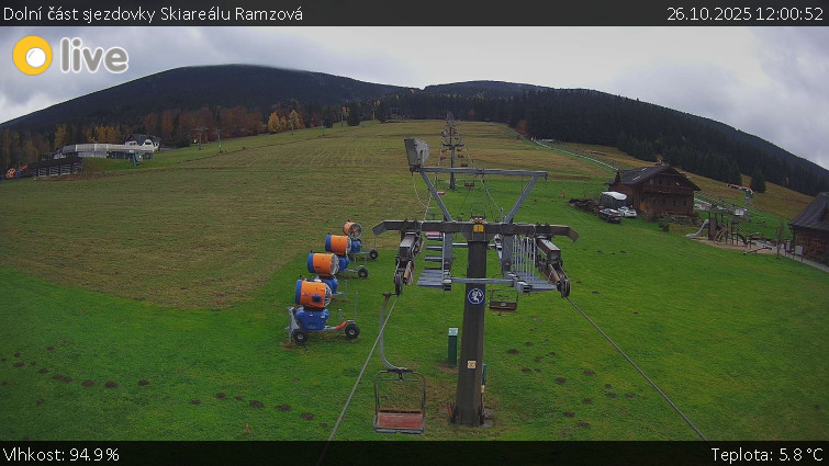 Horské atrakce Ramzová - Dolní část sjezdovky Skiareálu Ramzová - 26.10.2025 v 12:00 Horské atrakce Ramzová - Dolní část sjezdovky Skiareálu Ramzová - 26.10.2025 v 12:00