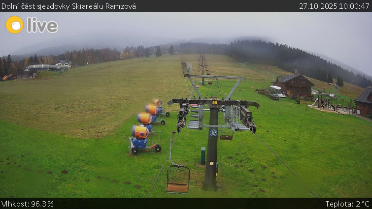 Horské atrakce Ramzová - Dolní část sjezdovky Skiareálu Ramzová - 27.10.2025 v 10:00 Horské atrakce Ramzová - Dolní část sjezdovky Skiareálu Ramzová - 27.10.2025 v 10:00
