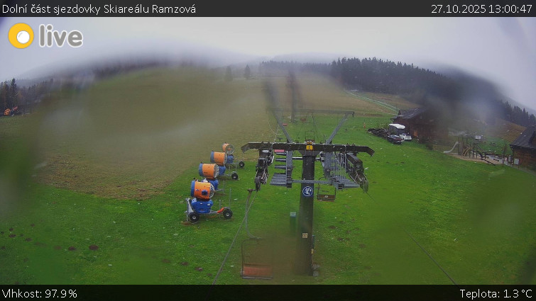 Horské atrakce Ramzová - Dolní část sjezdovky Skiareálu Ramzová - 27.10.2025 v 13:00