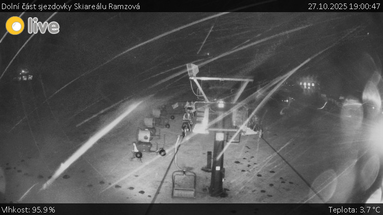 Horské atrakce Ramzová - Dolní část sjezdovky Skiareálu Ramzová - 27.10.2025 v 19:00 Horské atrakce Ramzová - Dolní část sjezdovky Skiareálu Ramzová - 27.10.2025 v 19:00