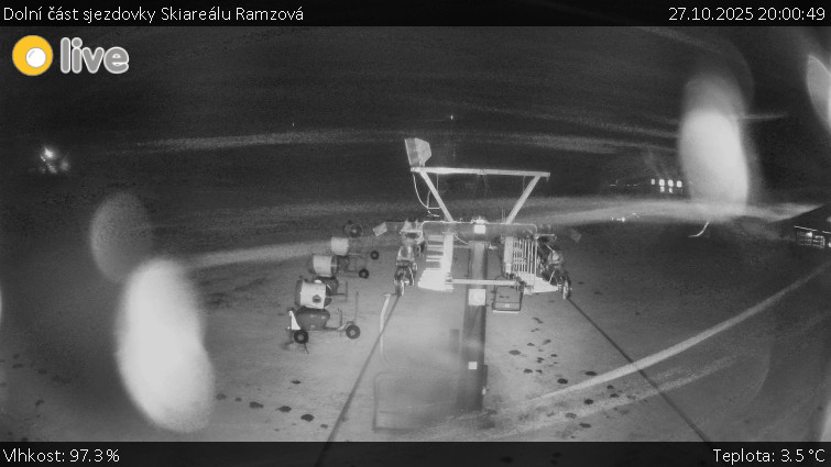 Horské atrakce Ramzová - Dolní část sjezdovky Skiareálu Ramzová - 27.10.2025 v 20:00