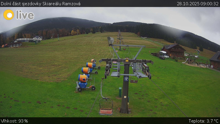 Horské atrakce Ramzová - Dolní část sjezdovky Skiareálu Ramzová - 28.10.2025 v 09:00 Horské atrakce Ramzová - Dolní část sjezdovky Skiareálu Ramzová - 28.10.2025 v 09:00