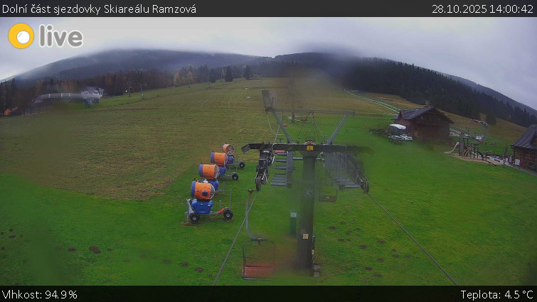 Horské atrakce Ramzová - Dolní část sjezdovky Skiareálu Ramzová - 28.10.2025 v 14:00 Horské atrakce Ramzová - Dolní část sjezdovky Skiareálu Ramzová - 28.10.2025 v 14:00
