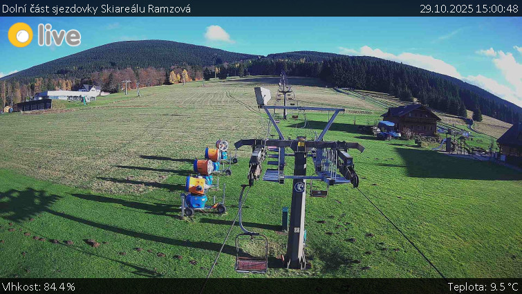 Horské atrakce Ramzová - Dolní část sjezdovky Skiareálu Ramzová - 29.10.2025 v 15:00 Horské atrakce Ramzová - Dolní část sjezdovky Skiareálu Ramzová - 29.10.2025 v 15:00