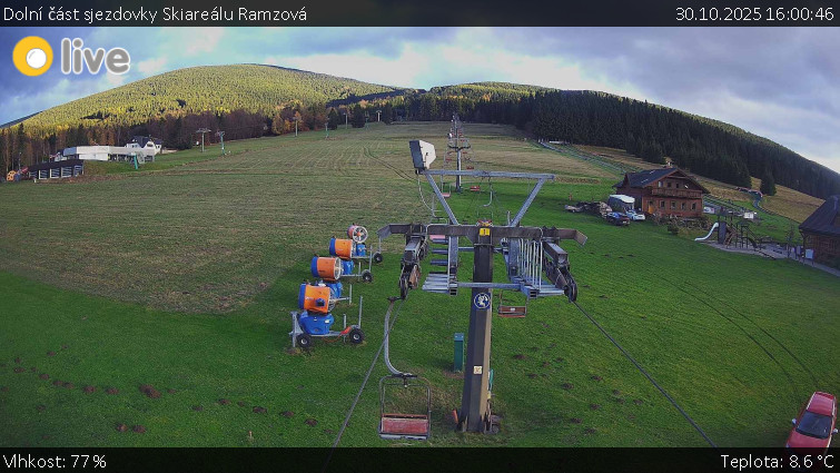 Horské atrakce Ramzová - Dolní část sjezdovky Skiareálu Ramzová - 30.10.2025 v 16:00