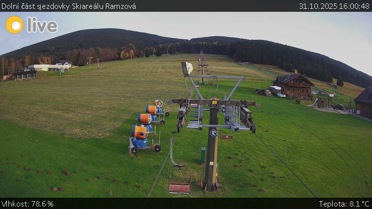 Horské atrakce Ramzová - Dolní část sjezdovky Skiareálu Ramzová - 31.10.2025 v 16:00 Horské atrakce Ramzová - Dolní část sjezdovky Skiareálu Ramzová - 31.10.2025 v 16:00