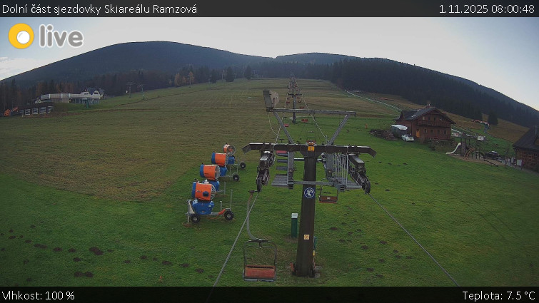 Horské atrakce Ramzová - Dolní část sjezdovky Skiareálu Ramzová - 1.11.2025 v 08:00 Horské atrakce Ramzová - Dolní část sjezdovky Skiareálu Ramzová - 1.11.2025 v 08:00