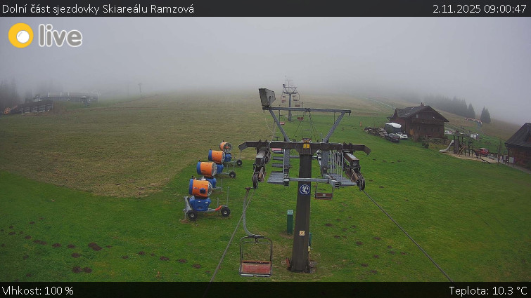 Horské atrakce Ramzová - Dolní část sjezdovky Skiareálu Ramzová - 2.11.2025 v 09:00 Horské atrakce Ramzová - Dolní část sjezdovky Skiareálu Ramzová - 2.11.2025 v 09:00