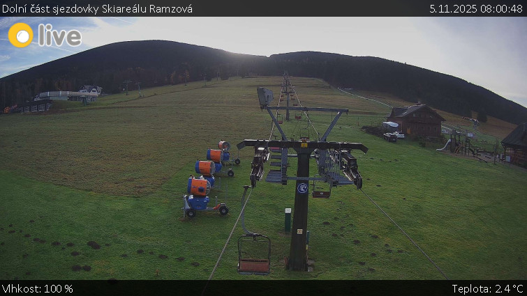 Horské atrakce Ramzová - Dolní část sjezdovky Skiareálu Ramzová - 5.11.2025 v 08:00