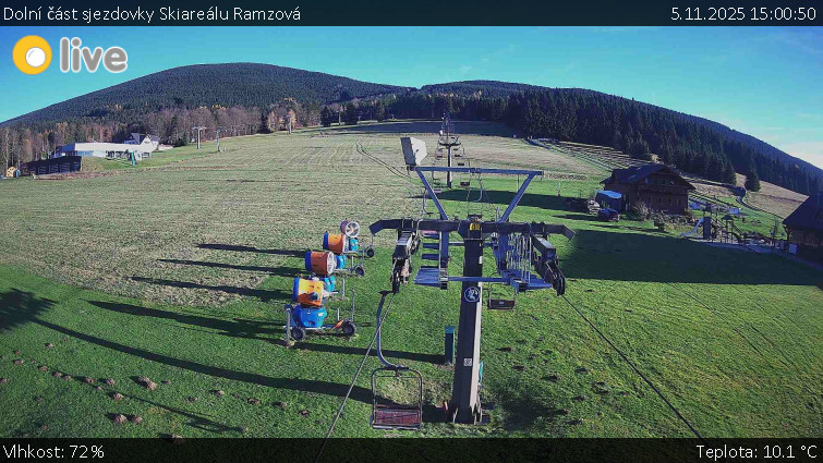 Horské atrakce Ramzová - Dolní část sjezdovky Skiareálu Ramzová - 5.11.2025 v 15:00
