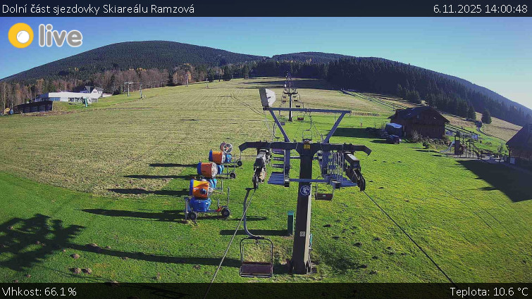 Horské atrakce Ramzová - Dolní část sjezdovky Skiareálu Ramzová - 6.11.2025 v 14:00