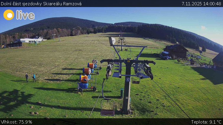 Horské atrakce Ramzová - Dolní část sjezdovky Skiareálu Ramzová - 7.11.2025 v 14:00
