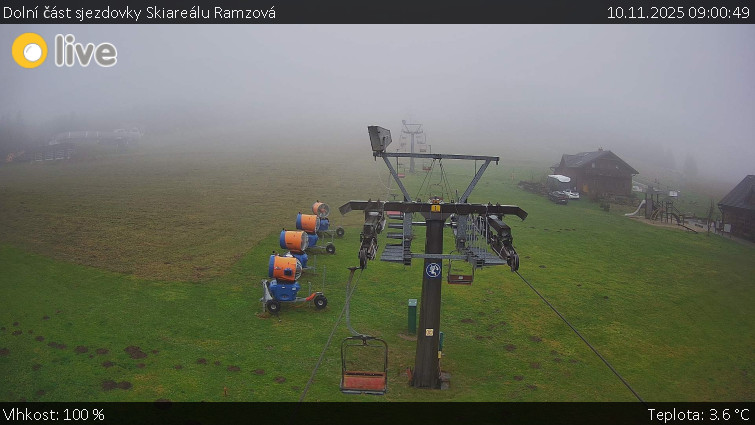 Horské atrakce Ramzová - Dolní část sjezdovky Skiareálu Ramzová - 10.11.2025 v 09:00