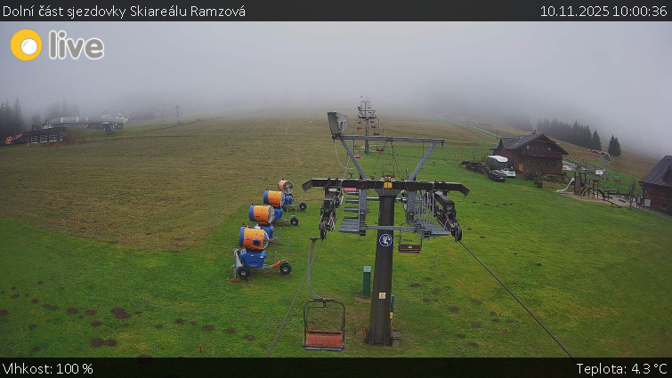 Horské atrakce Ramzová - Dolní část sjezdovky Skiareálu Ramzová - 10.11.2025 v 10:00