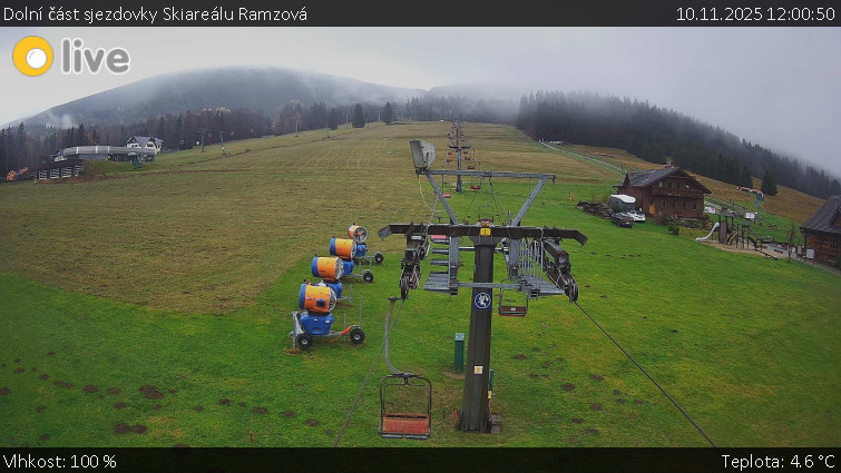 Horské atrakce Ramzová - Dolní část sjezdovky Skiareálu Ramzová - 10.11.2025 v 12:00