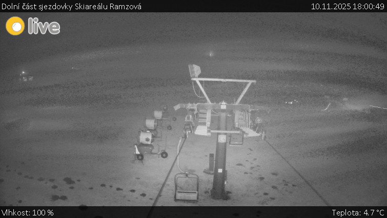 Horské atrakce Ramzová - Dolní část sjezdovky Skiareálu Ramzová - 10.11.2025 v 18:00