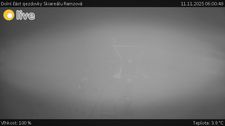 Horské atrakce Ramzová - Dolní část sjezdovky Skiareálu Ramzová - 11.11.2025 v 06:00