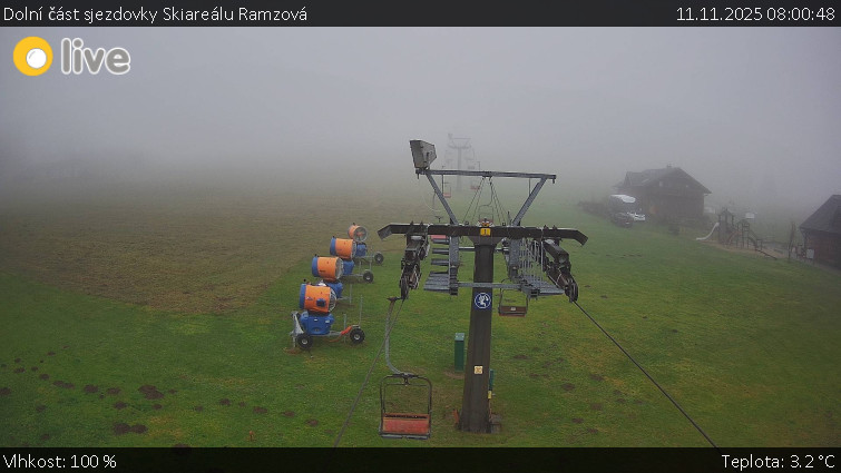 Horské atrakce Ramzová - Dolní část sjezdovky Skiareálu Ramzová - 11.11.2025 v 08:00