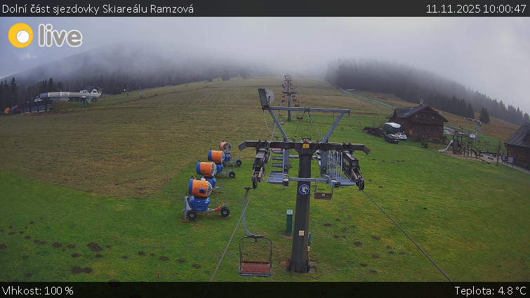 Horské atrakce Ramzová - Dolní část sjezdovky Skiareálu Ramzová - 11.11.2025 v 10:00