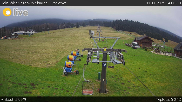 Horské atrakce Ramzová - Dolní část sjezdovky Skiareálu Ramzová - 11.11.2025 v 14:00