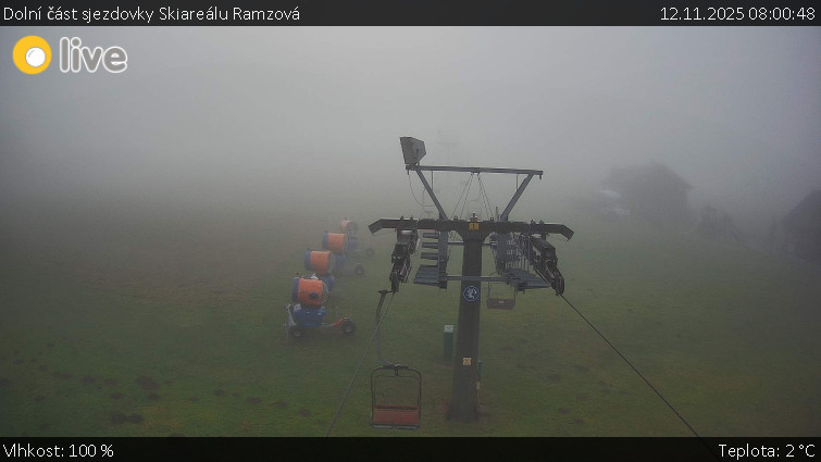 Horské atrakce Ramzová - Dolní část sjezdovky Skiareálu Ramzová - 12.11.2025 v 08:00