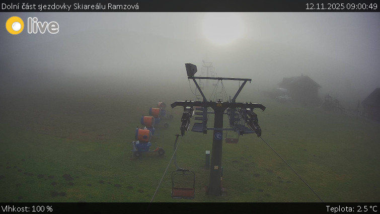 Horské atrakce Ramzová - Dolní část sjezdovky Skiareálu Ramzová - 12.11.2025 v 09:00